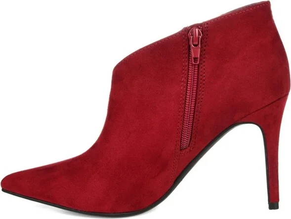 Journee Collection Women's Demmi Inside Zip Stiletto Booties Plaid - Image 3