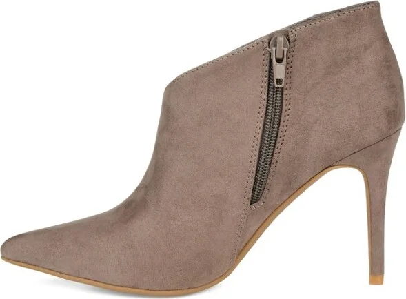 Journee Collection Women's Demmi Inside Zip Stiletto Booties Plaid - Image 6
