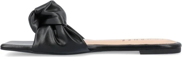 Journee Collection Women's Dianah Slip On Slide Flat Sandals Silver - Image 5