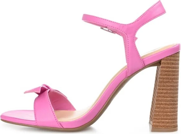 Journee Collection Womens Dianne Tru Comfort Foam Open Square Toe Stacked Heel Sandals Pink 8.5 - Image 2