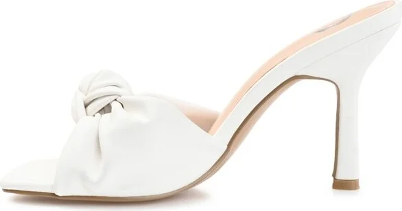 Journee Collection Women's Diorra Open Toe High Stiletto Pumps Tan - Image 3
