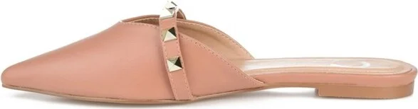 Journee Collection Women's Dreah Slip On Pointed Toe Mules Flats Grey - Image 3