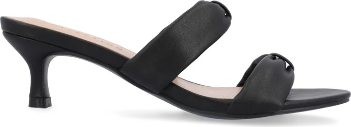 Journee Collection Women's Dyllan Double Strap Kitten Heel Dress Sandals - Image 2