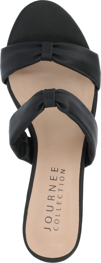 Journee Collection Women's Dyllan Double Strap Kitten Heel Dress Sandals - Image 4
