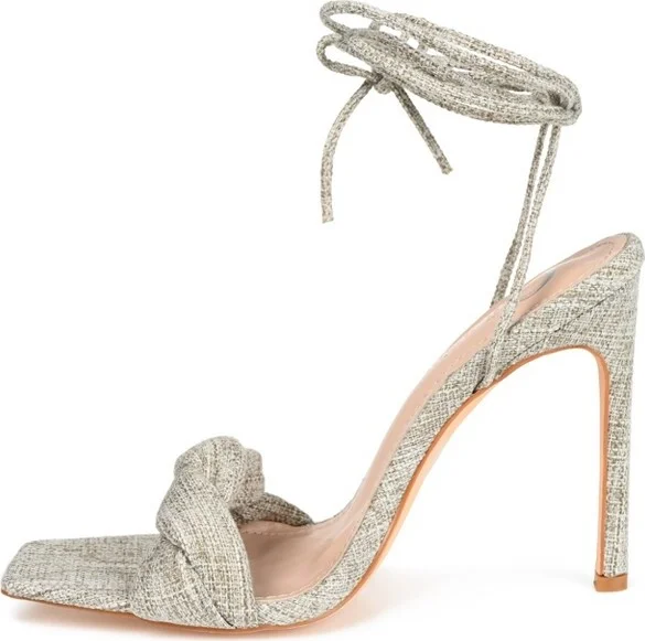 Journee Collection Womens Edelie Tru Comfort Foam Open Toe High Stiletto Pumps Taupe 9.5 - Image 2
