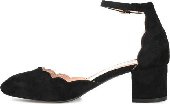 Journee Collection Women's Edna Wide Width Round Toe Low Block Heel Pumps Blush 12WD - Image 10