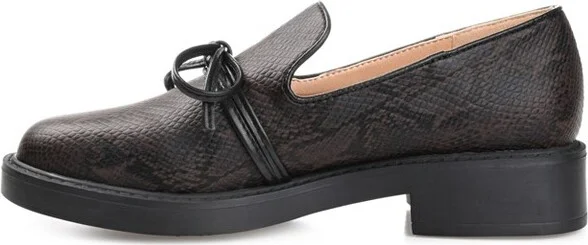 Journee Collection Women's Eilien Slip On Round Toe Loafer Flats Snake - Image 2