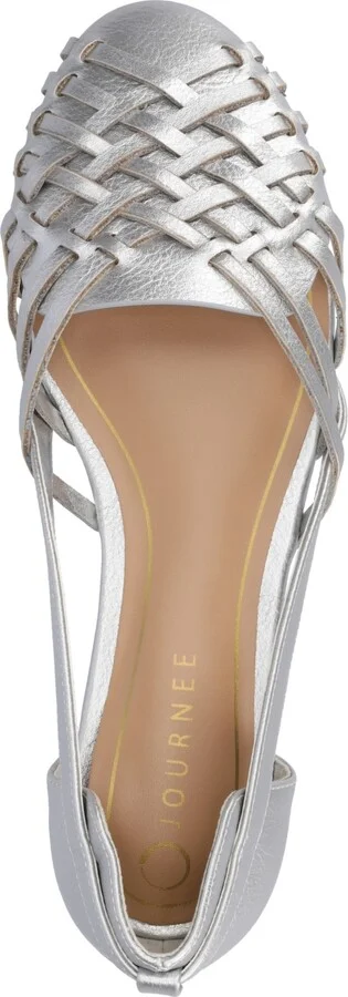 Journee Collection Women's Ekko Woven Round Toe Flats - Image 8