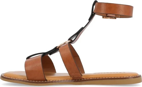 Journee Collection Women's Eleanora Multi Strap Flat Sandal Green - Image 6