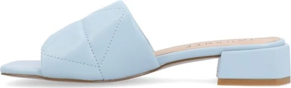 Journee Collection Women's Elidia Slip On Block Heel Vegan Leather Sandals Blush - Image 3