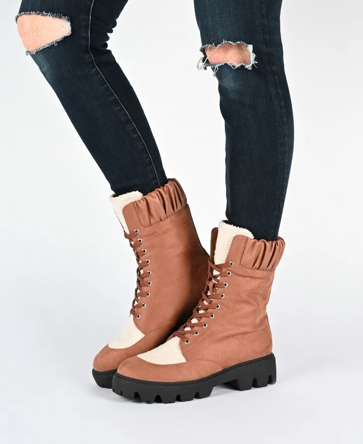 Journee Collection Women's Elinor Lace Up Lug Booties - Image 6