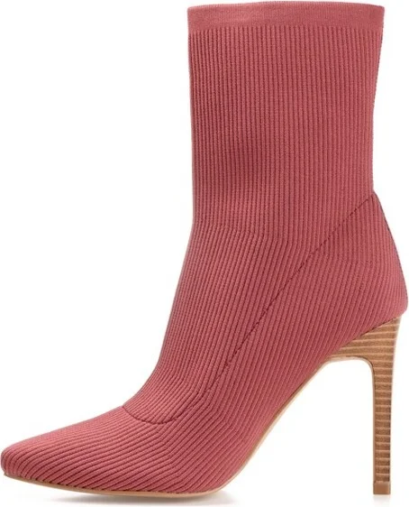 Journee Collection Women's Elissa Pull On Stacked Heel Booties Black - Image 3
