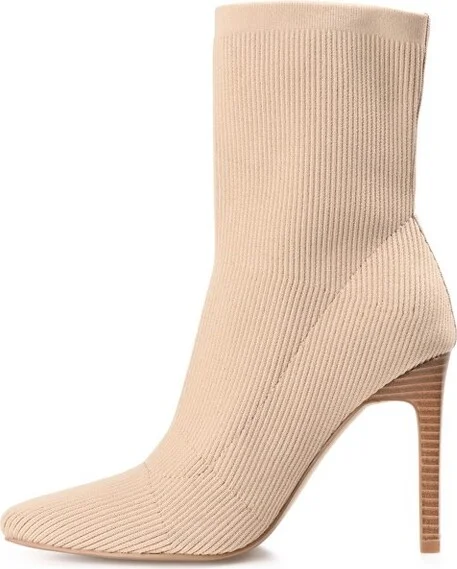 Journee Collection Women's Elissa Pull On Stacked Heel Booties Black - Image 5