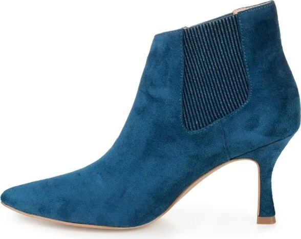 Journee Collection Women's Elitta Pull On Stiletto Booties Blue - Image 2