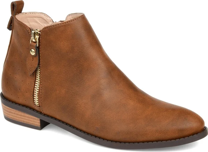 Journee Collection Women's Ellis Side Zip Ankle Booties