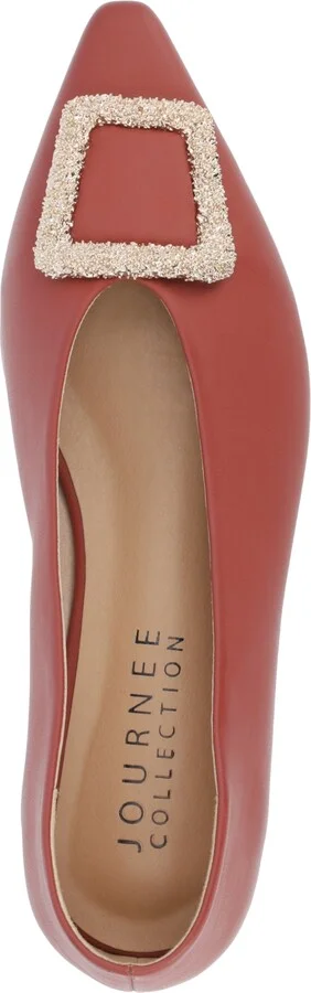 Journee Collection Women's Elowen Tru Comfort Foam Slip On Slim Squared Off Pointed Toe Flats - Image 4