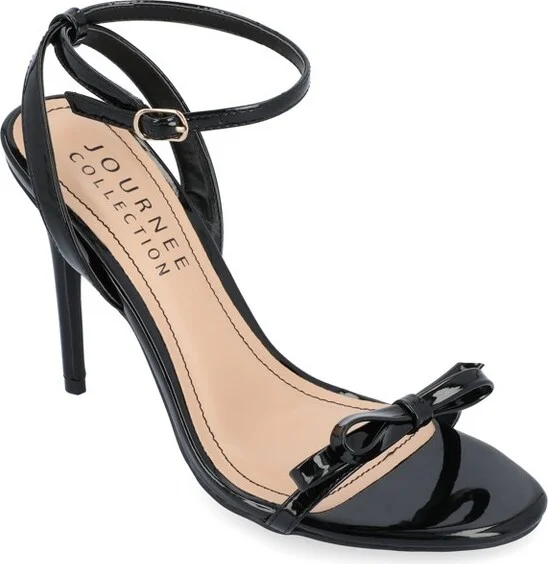 Journee Collection Women's Elvina High Heel Open Toe Pumps Black
