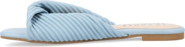 Journee Collection Women's Emalynn Slip On Slide Flat Sandals Black - Image 4