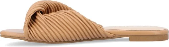Journee Collection Women's Emalynn Slip On Slide Flat Sandals Black - Image 5