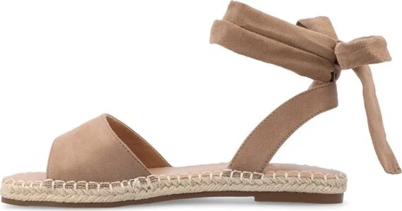 Journee Collection Women's Emelie Espadrille Flat Sandals Rose - Image 3