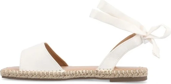 Journee Collection Women's Emelie Espadrille Flat Sandals Rose - Image 4