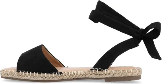 Journee Collection Women's Emelie Espadrille Flat Sandals Rose - Image 7
