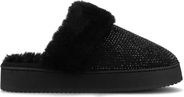 Journee Collection Women's Emmber Rhinestone Platform Slippers - Image 2