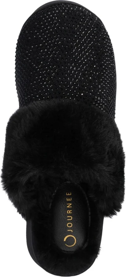 Journee Collection Women's Emmber Rhinestone Platform Slippers - Image 4