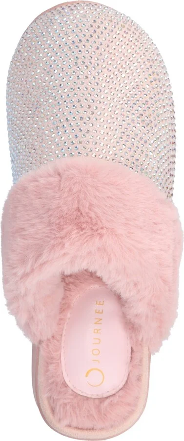 Journee Collection Women's Emmber Rhinestone Platform Slippers - Image 8