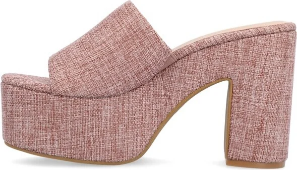 Journee Collection Women's Enyya Slip On Platform Sandals Mauve - Image 2