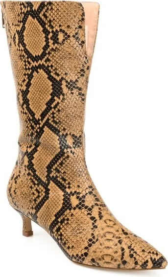 Journee Collection Women's Esperanza Pointed Toe Mid Calf Boots Brown