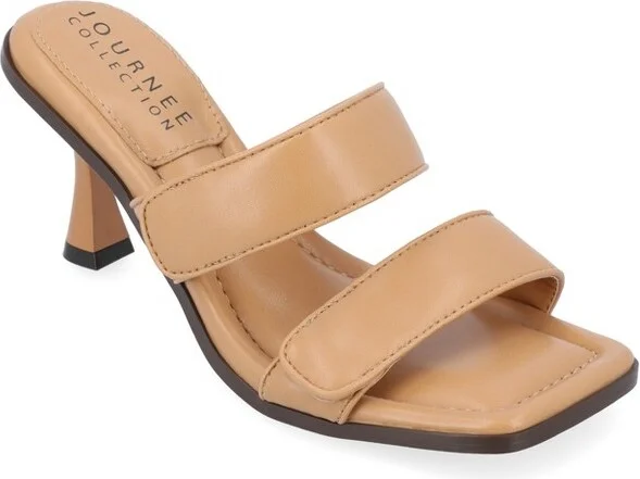 Journee Collection Women's Essey Puffy Slip On Pump Tan