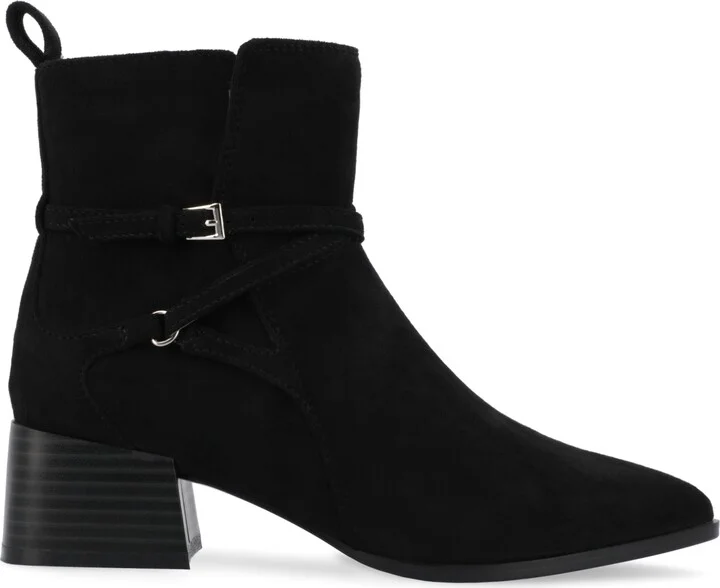 Journee Collection Women's Estelle Stacked Block Heel Booties - Image 6