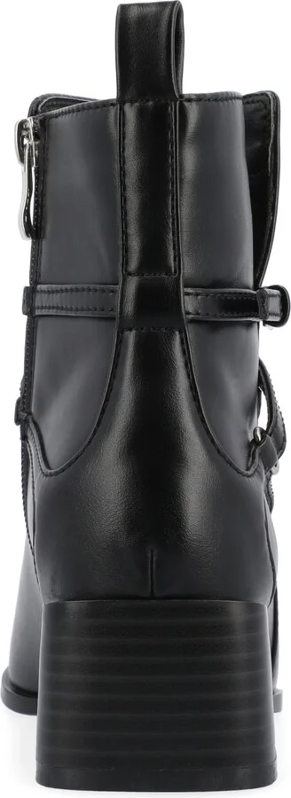 Journee Collection Women's Estelle Stacked Block Heel Booties - Image 11