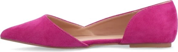 Journee Collection Women's Ester Slip On Pointed Toe D'Orsay Flats Plum - Image 2