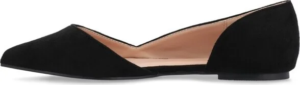 Journee Collection Women's Ester Slip On Pointed Toe D'Orsay Flats Plum - Image 4