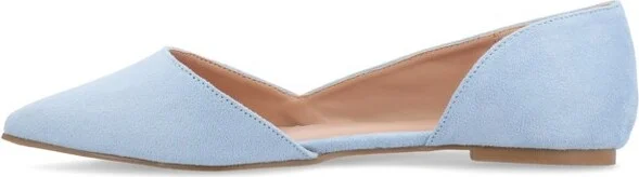 Journee Collection Women's Ester Slip On Pointed Toe D'Orsay Flats Plum - Image 5