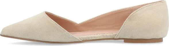 Journee Collection Women's Ester Slip On Pointed Toe D'Orsay Flats Plum - Image 6