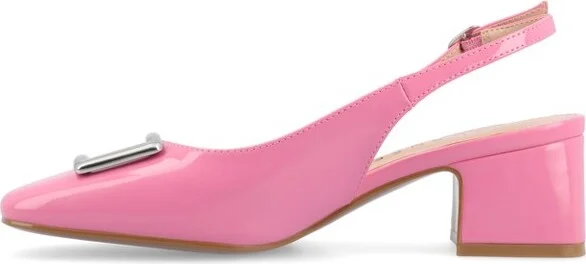 Journee Collection Women's Everlee Sling Back Square Toe Pumps, Blue - Image 2