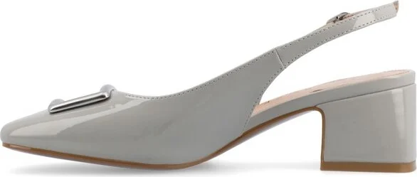 Journee Collection Women's Everlee Sling Back Square Toe Pumps, Blue - Image 5