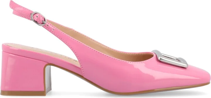 Journee Collection Women's Everlee Slingback Square Toe Pumps - Image 2