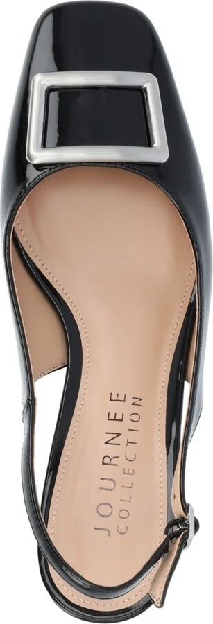 Journee Collection Women's Everlee Slingback Square Toe Pumps - Image 8