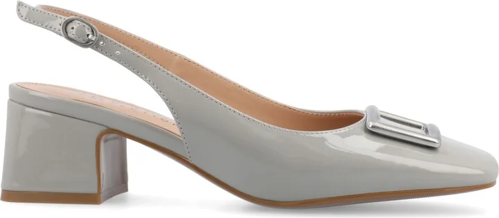 Journee Collection Women's Everlee Slingback Square Toe Pumps - Image 10