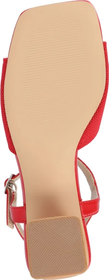 Journee Collection Women's Evylinn Knit Block Heel Dress Sandals - Image 5