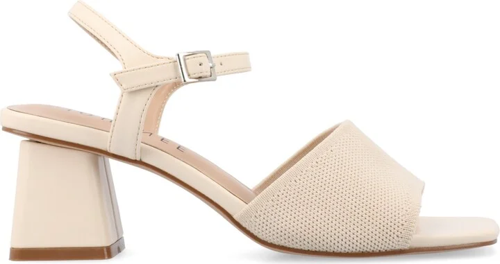 Journee Collection Women's Evylinn Knit Block Heel Dress Sandals - Image 10