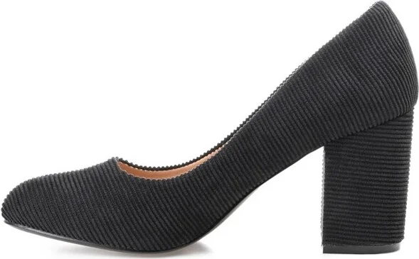 Journee Collection Women's Fai Round Toe Mid Block Heel Pumps Green - Image 4