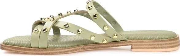 Journee Collection Womens Fanny Tru Comfort Foam Slide Low Block Heel Sandals Green 6.5 - Image 2