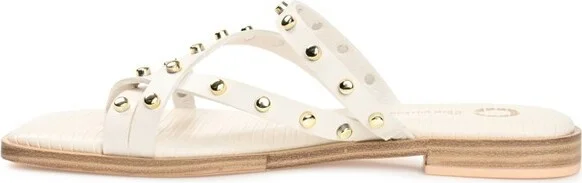 Journee Collection Womens Fanny Tru Comfort Foam Slide Low Block Heel Sandals White 8 - Image 2
