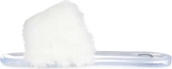 Journee Collection Women's Faux Fur Dusk Slide White - Image 3