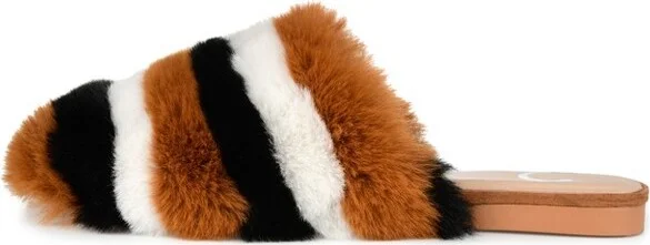 Journee Collection Women's Faux Fur Evelin Mule Black - Image 5